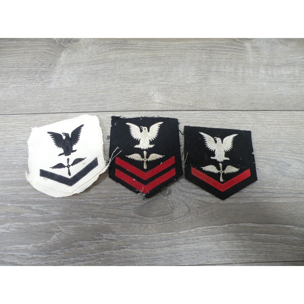 US Navy Petty Officer Aviation Rate Patches Lot - PO3 & PO2 Original Militaria